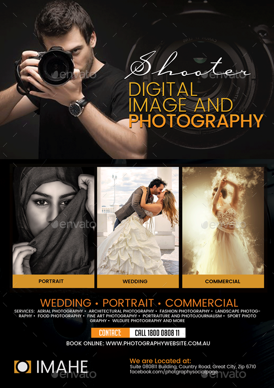 Photographer Promotional Campaign Flyer, Print Templates GraphicRiver